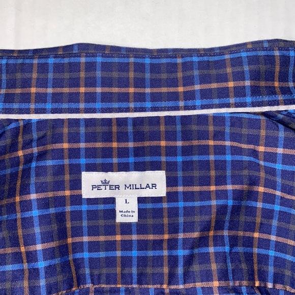 Peter Millar Men’s Large Long Sleeve Plaid Button Down Shirt - Picture 4 of 4